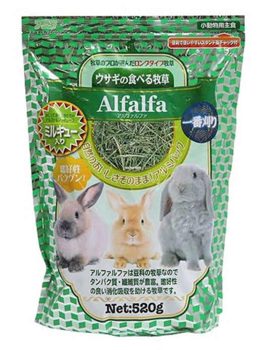 アラタ ウサギの食べる牧草 アルファルファ 520g